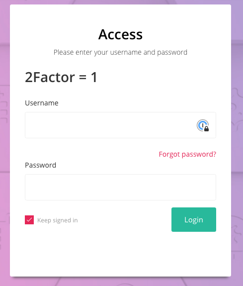 Image of login